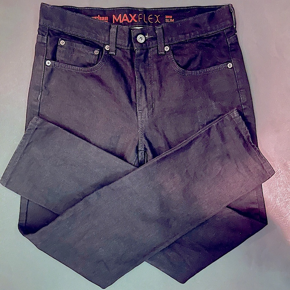 Mens Black Urban Pipeline Slim Fit Jeans
